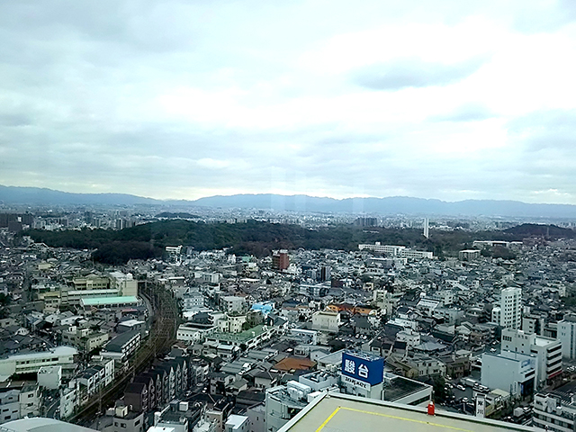 写真：21階展望フロア―からの眺め