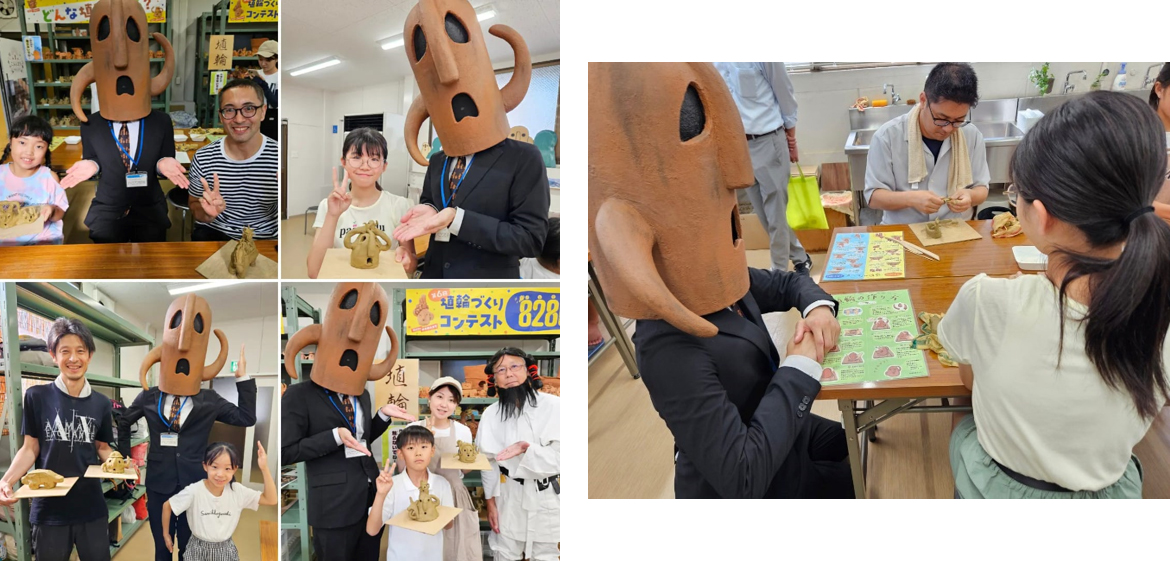 昨年の埴輪づくりの様子